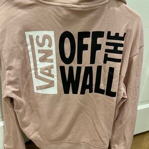 Vans Pink Hoodie with Black and White Logo